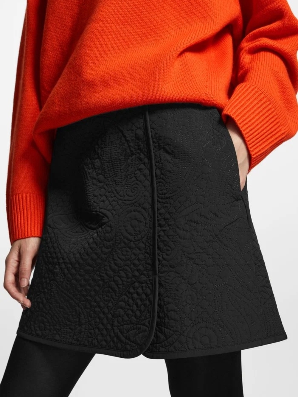 Quilted Wrap Mini Skirt COS